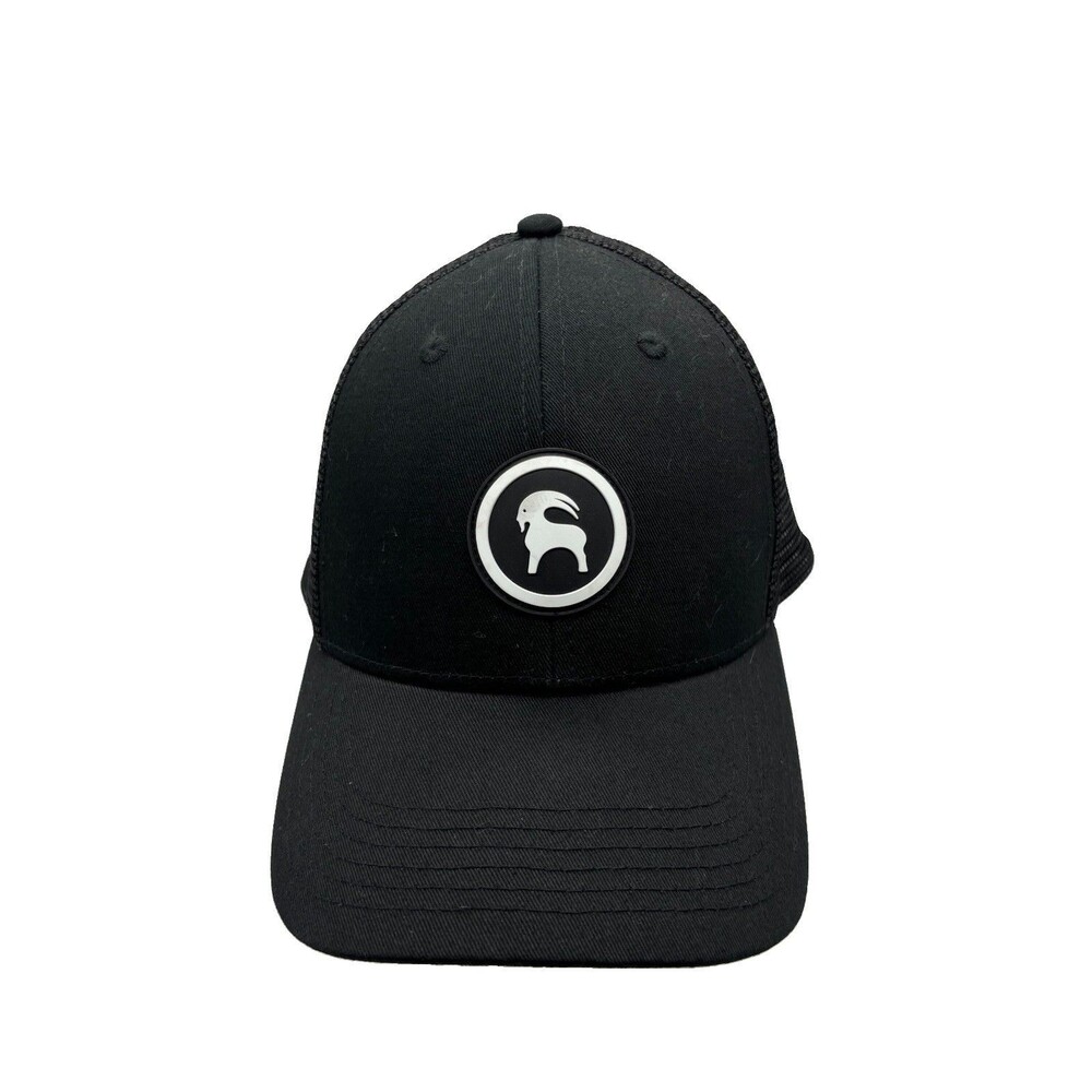 Backcountry Hat Black Trucker Snapback Goat Logo Mesh Outdoor Camping Cap